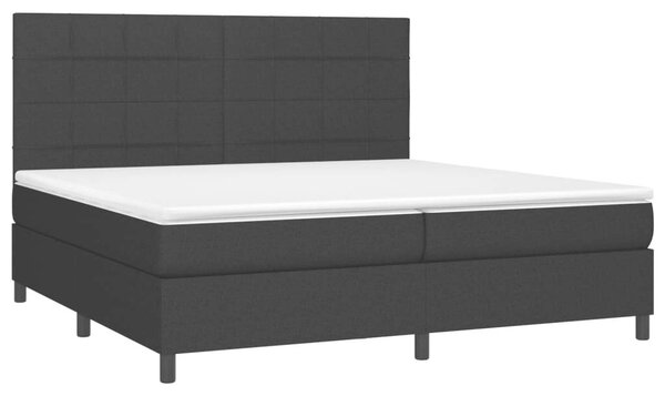 Elegáns Fekete Ágy Matraccal - 200x200 cm