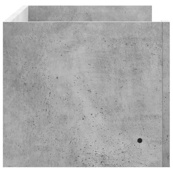 Betonszürke szerelt fa fali polc 100 x 35 x 30,5 cm