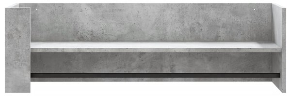Betonszürke szerelt fa fali polc 100 x 35 x 30,5 cm