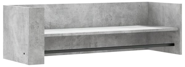 Betonszürke szerelt fa fali polc 100 x 35 x 30,5 cm