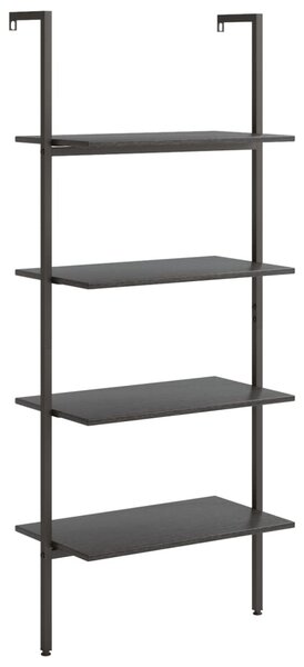 4 szintes fekete létrapolc 64 x 35 x 152,5 cm