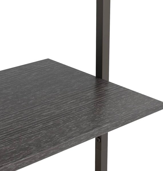 4 szintes fekete létrapolc 64 x 35 x 152,5 cm