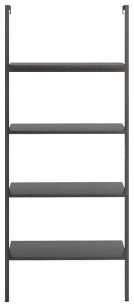 4 szintes fekete létrapolc 64 x 35 x 152,5 cm