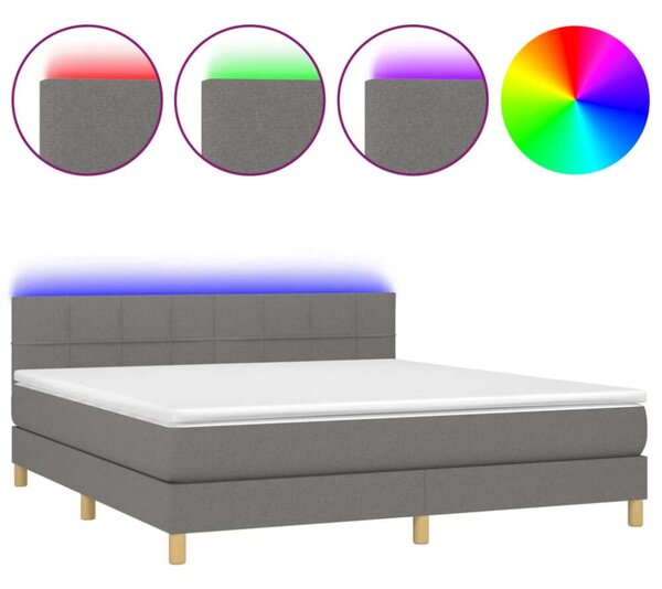 Modern LED Ágy - Szövet - 160x200 cm