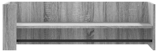 Szürke sonoma színű szerelt fa fali polc 100 x 35 x 30,5 cm
