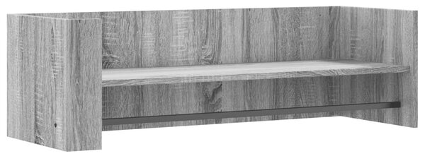 Szürke sonoma színű szerelt fa fali polc 100 x 35 x 30,5 cm