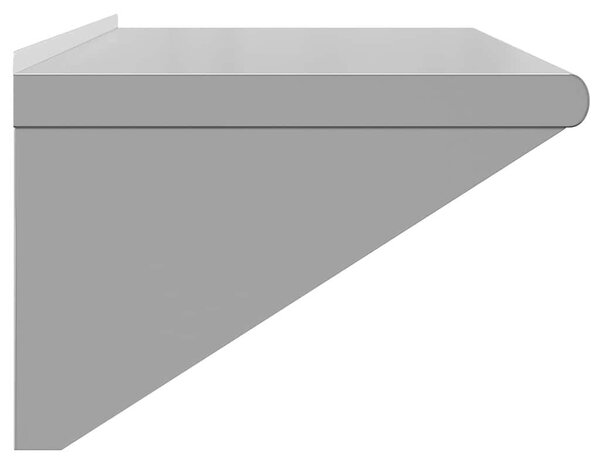Ezüstszínű rozsdamentes acél falipolc 100 x 45 x 31 cm