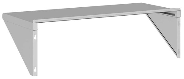 Ezüstszínű rozsdamentes acél falipolc 100 x 45 x 31 cm