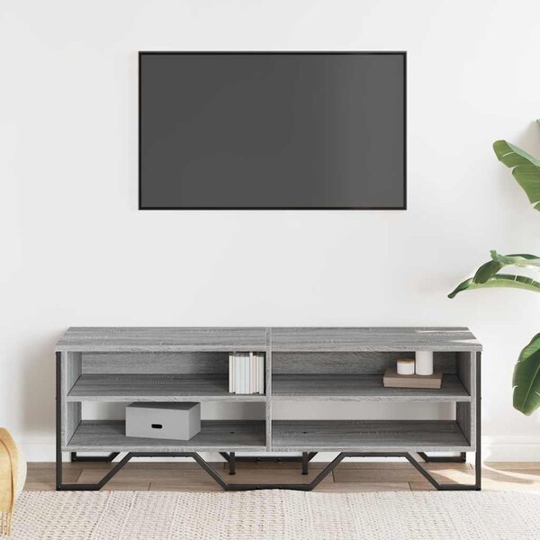 Szürke sonoma színű szerelt fa TV-szekrény 122 x 34 x 41 cm
