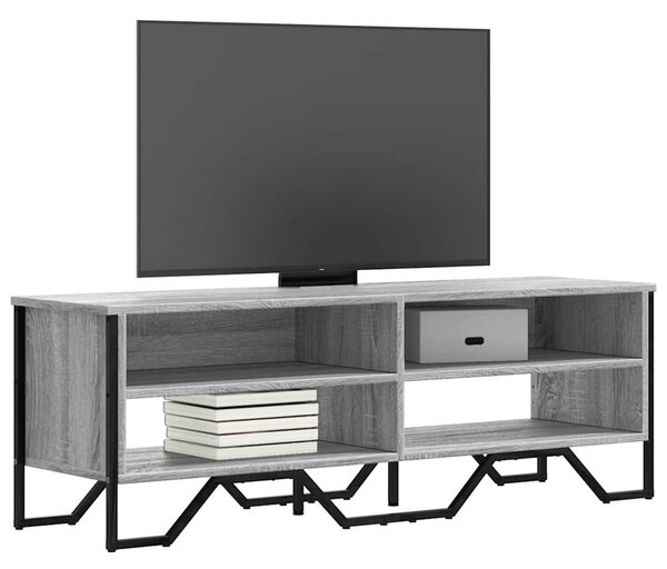 Szürke sonoma színű szerelt fa TV-szekrény 122 x 34 x 41 cm