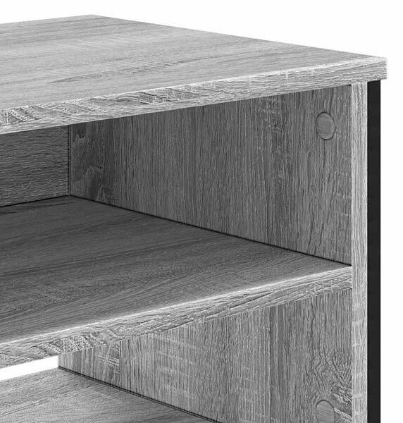 Szürke sonoma színű szerelt fa TV-szekrény 122 x 34 x 41 cm