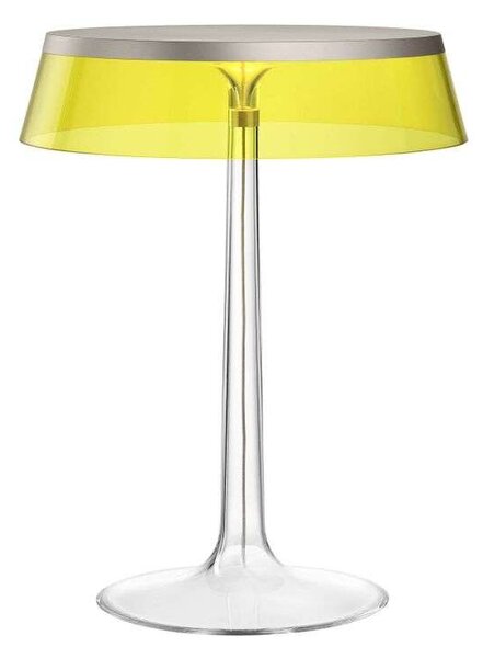 Flos - Bon Jour T Asztali Lámpa Matte Chrome/Yellow - Lampemesteren