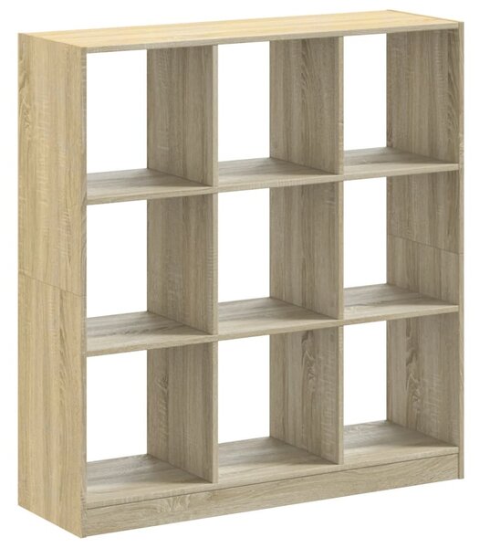 Sonoma tölgy színű szerelt fa könyvespolc 102 x 32 x 108 cm