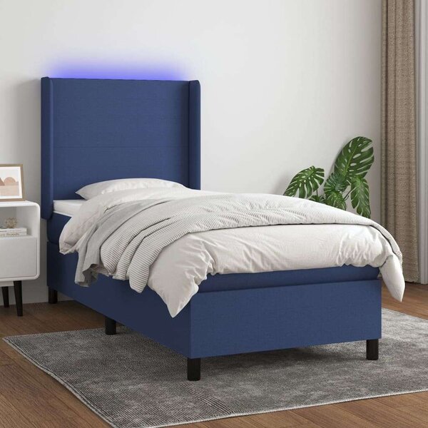 VidaXL Kék Ágy LED-del - 90x200 cm