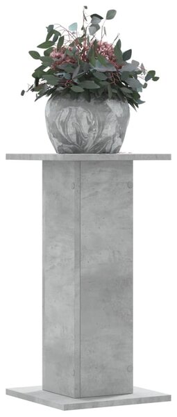 2 db betonszürke szerelt fa növénytartó állvány 30 x 30 x 60 cm