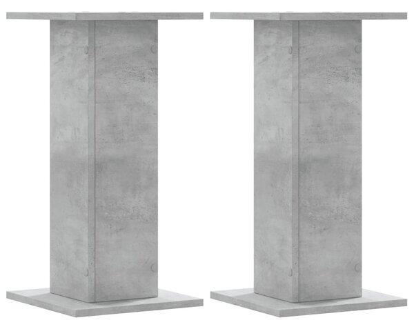 2 db betonszürke szerelt fa növénytartó állvány 30 x 30 x 60 cm