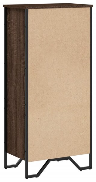 Barna tölgy színű szerelt fa könyvszekrény 50 x 31 x 106 cm
