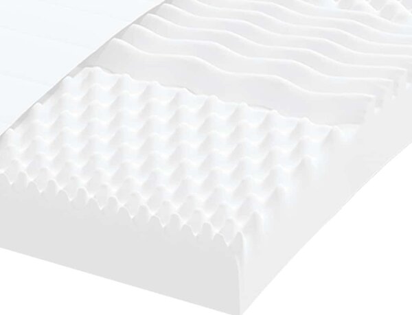 Fehér 7 zónás 20 ILD keménységű habmatrac 200 x 220 cm
