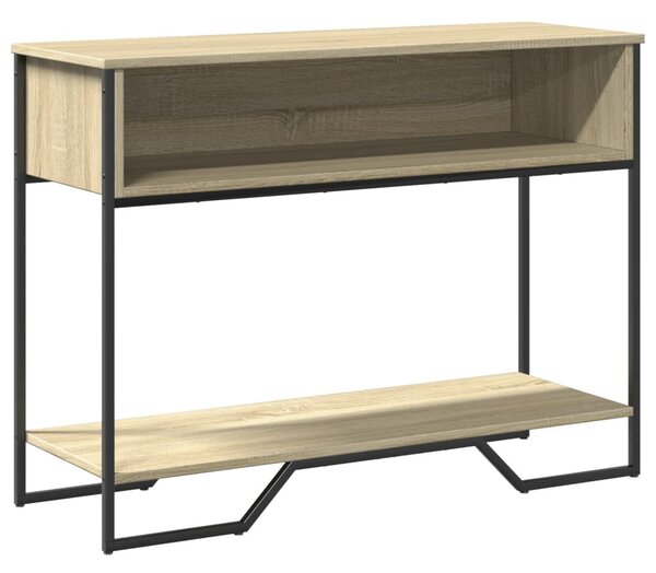 Sonoma tölgy színű szerelt fa dohányzóasztal 100x35x74,5 cm