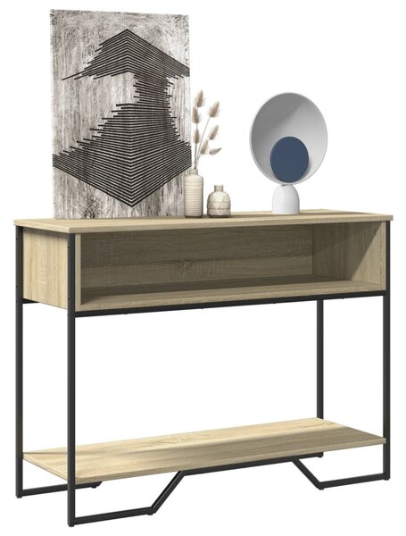 Sonoma tölgy színű szerelt fa dohányzóasztal 100x35x74,5 cm