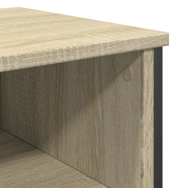 Sonoma tölgy színű szerelt fa dohányzóasztal 100x35x74,5 cm