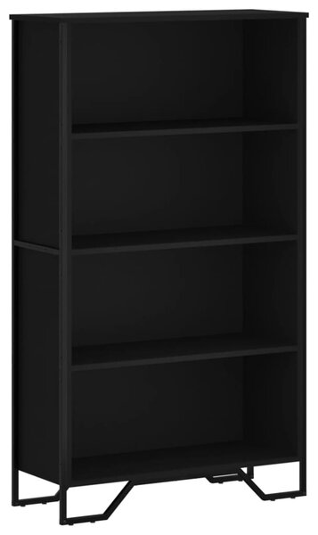 Fekete szerelt fa könyvszekrény 80 x 31 x 137,5 cm