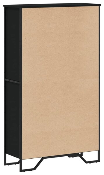 Fekete szerelt fa könyvszekrény 80 x 31 x 137,5 cm