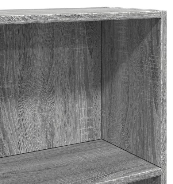 Szürke sonoma színű szerelt fa könyvespolc 60 x 24 x 109 cm