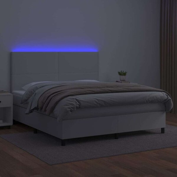 VidaXL LED-es Ágy - Műbőr - 180x200 cm