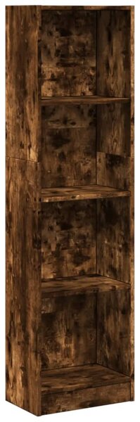 Füstös tölgy színű szerelt fa könyvszekrény 40 x 24 x 143 cm