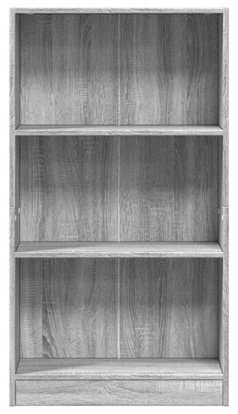 Szürke sonoma színű szerelt fa könyvespolc 60 x 24 x 109 cm