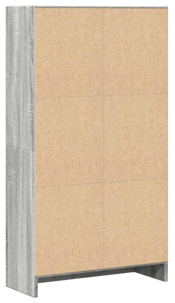 Szürke sonoma színű szerelt fa könyvespolc 60 x 24 x 109 cm