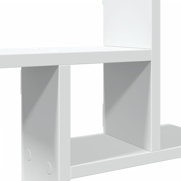 2 db fehér szerelt fa fali polc 38 x 12 x 38 cm