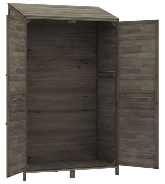 Antracit tömör fenyőfa kerti fészer 102x52x174,5 cm