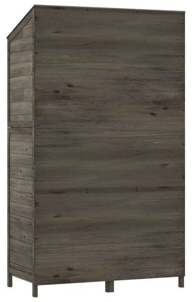 Antracit tömör fenyőfa kerti fészer 102x52x174,5 cm