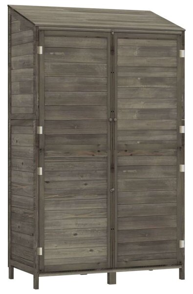 Antracit tömör fenyőfa kerti fészer 102x52x174,5 cm