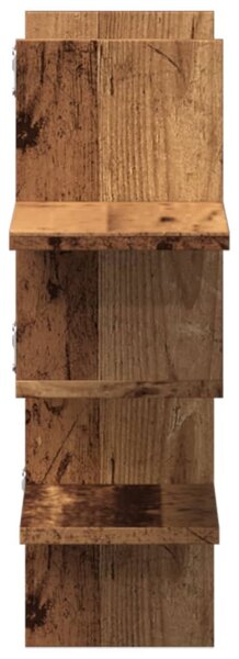 Antik fa színű szerelt fa fali polc 124,5 x 18 x 60,5 cm
