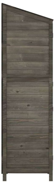 Antracit tömör fenyőfa kerti fészer 102x52x174,5 cm