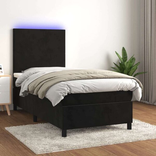 VIDAXL - Bársony Ágy LED-del - 100x200 cm
