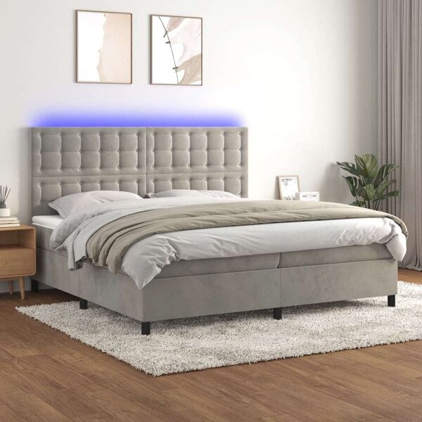 HomeSweetHome LED-es Bársony Ágy - 200x200 cm