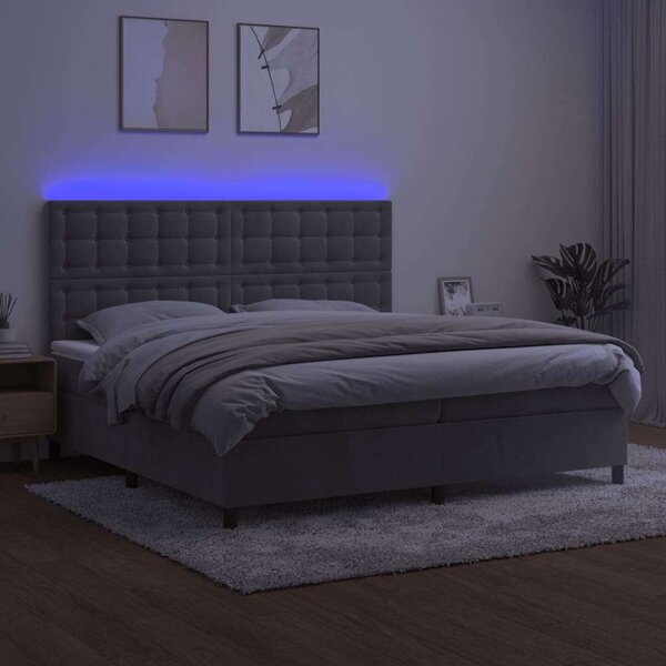 HomeSweetHome LED-es Bársony Ágy - 200x200 cm