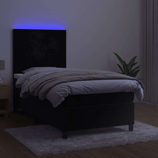 VIDAXL - Bársony Ágy LED-del - 100x200 cm