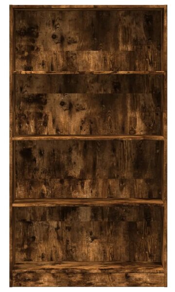 Füstös tölgy színű szerelt fa könyvszekrény 80 x 24 x 143 cm