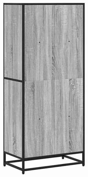 Szürke sonoma színű szerelt fa könyvespolc 60 x 35 x 139 cm