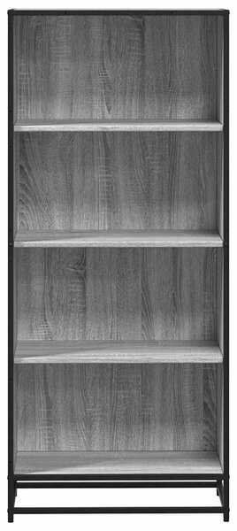Szürke sonoma színű szerelt fa könyvespolc 60 x 35 x 139 cm