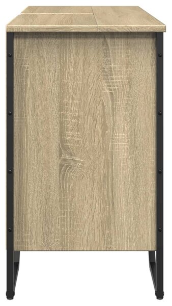 Sonoma tölgy szerelt fa fürdőszobai mosdószekrény 91x35x60 cm