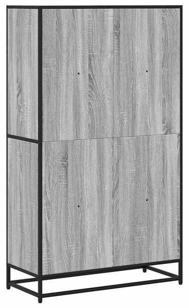 Szürke sonoma színű szerelt fa könyvespolc 80,5 x 35 x 139 cm