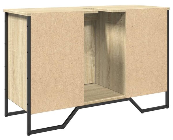 Sonoma tölgy szerelt fa fürdőszobai mosdószekrény 91x35x60 cm