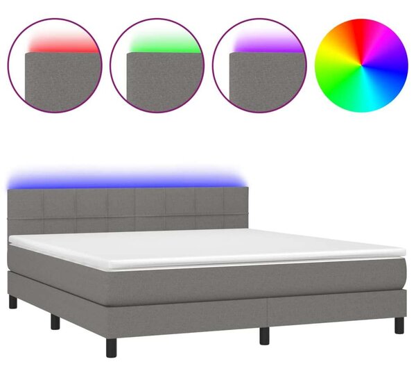 Modern LED Ágy - Szövet - 180x200 cm