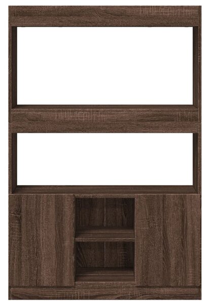 Barna tölgy színű szerelt fa magasszekrény 92 x 33 x 140 cm